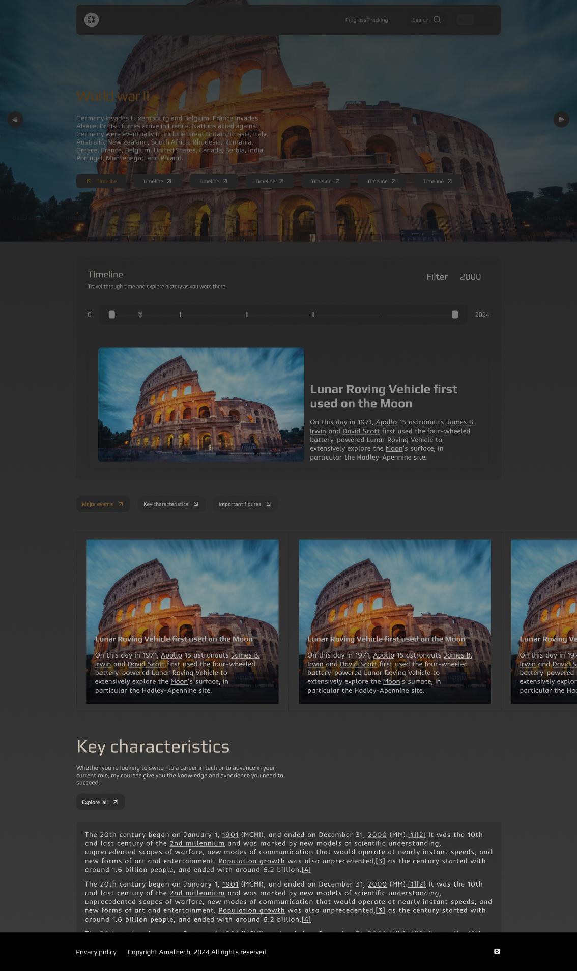 History Interaction Timeline